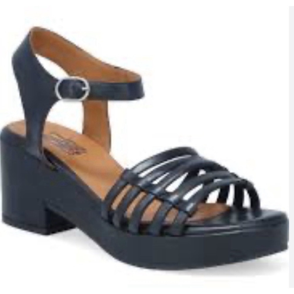Miz Mooz Leather Heeledβ Sandals Graciela Black Size 36 US 5.5-6
